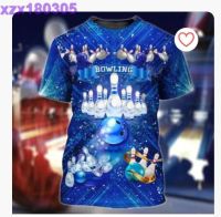 3D Full Print Boom Bowling 3D Tshirt, Blue Bowling Shirt For Bowling National Day