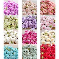 10PCS Artificial Flowers Head 10 cm For Wedding Decoration DIY Wreath Gift Box Floral Silk Party Design Flowers