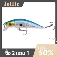 Jollic 1ชิ้นเหยื่อตกปลา minnow 70mm 7.5g เหยื่อปลอมพลาสติกแข็งสำหรับว่ายน้ำเบส