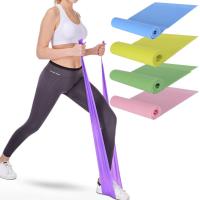 Yoga Pilates Stretch Strap Belt Training Fitness Resistance Band Gym Equipment Sport Training  Elastic Bands Length 150cm Protective Gear