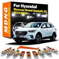 MDNG 12Pcs Canbus For Hyundai Maxcruz Grand Santafe XL 2013-2016 2017 2018 LED Interior Map Dome Trunk Light Kit Car Accessories