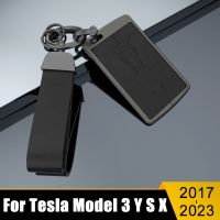 Aluminum Car Smart Key Card Holder Cover Case KeyChain Accessories For Tesla Model 3 X S Y 2017 2018 2019 2020 2021 2022 2023