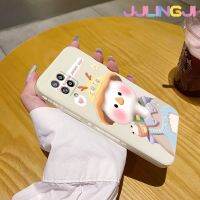 Jlingji เคสปลอกสำหรับ Samsung A42 5G M42 5G เคสลายการ์ตูนเป็ดน้อยน่ารักแบบออริจินัลเคสขอบซิลิโคนเหลวแบบนิ่มเคสป้องกันกล้องคลุมทั้งหมดเคสฝาหลังกรอบนิ่ม