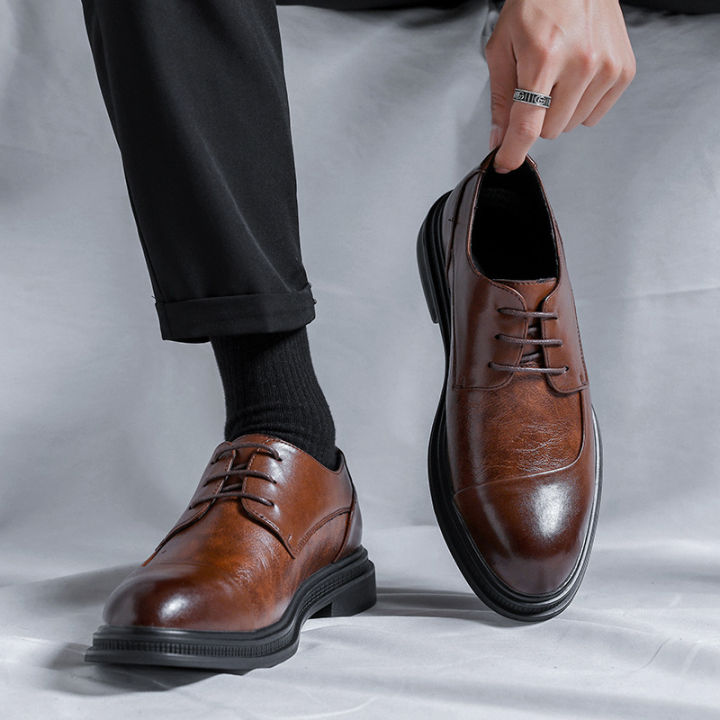 yueteng-รองเท้าหนังลำลองสำหรับธุรกิจสำหรับผู้ชายรองเท้าหนังสีดำสำหรับงานแต่งงานเจ้าบ่าวสำหรับฤดูใบไม้ผลิ-ฤดูร้อน2023