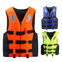 Outdoor Adult  Swimming Life Jacket Adjustable Buoyancy Survival Suit Polyester Children Life Vest With Whistle  Life Jackets