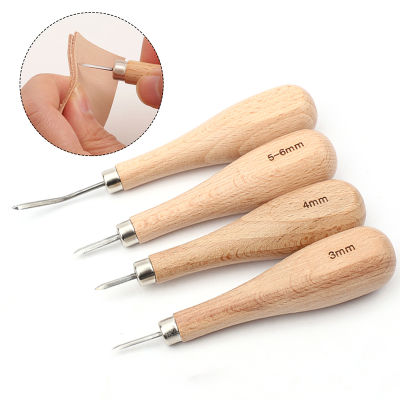 LMDZ 1Pcs หนังหัตถกรรมไม้เพชร Rhombus Awl 3Mm 4Mm 5-6Mm DIY หนังเย็บ Awl Leathercraft Punch Tool