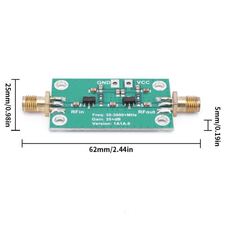 บอร์ดเครื่องขยายเสียงแถบกว้างรับ35db-เครื่องขยายสัญญาณความถี่วิทยุแบบบรอดแบนด์โมดูลบรอดแบนด์-dc-3-3-6v