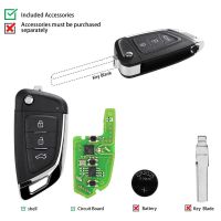 For Xhorse XKKF03EN Universal Wire Remote Key Fob 3 Button for Lexus Style for VVDI Key Tool