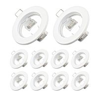 10pcs Frames Bulb Fixtures Downlight LED Ceiling Light Holder GU10 Spot Light Fitting for HousingRound Metal Recessed