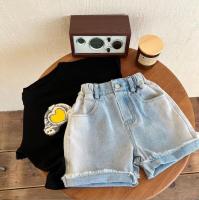 2022 New Arrival Girls Boys Denim Shorts Summer Fashion Cotton Kids Shorts 2-8 Years UU186