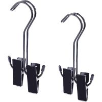 [hot]☾  2PCS Closet Organizer Hangers Clip Clothing Trouser Hanger