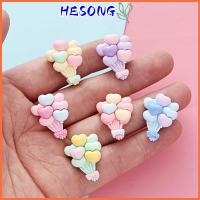 HESONG 30pcs Cabochon ลูกโป่งสี บอลลูนความรัก อุปกรณ์เสริมเสริม งานฝีมือตกแต่งงานปาร์ตี้ มินิมินิ เรซิน กิ๊บติดผมเครื่องประดับ DIY สมุดเก็บภาพ