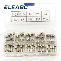 XMM-100pcs Set 5x20mm Quick Blow Glass Tube Fuse Assorted Kits Fast-blow Glass Fuses