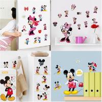 Lovely Minnie Mickey Princess Wall Stickers For Kids Room Decals fairy tale Cartoon DIY Decor Mural Girls Room Decoration gift Stickers