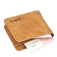 【CC】 baellerry brand Nubuck Leather Mens Wallets Purse Man ID Credit Card Holder