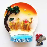 {6shop Department Store} Tunisia แม่เหล็กตู้เย็นแอฟริกัน3D เรซิ่นอูฐตัวใหญ่ท่องเที่ยวที่ระลึกงานหัตถกรรมตกแต่งวาดด้วยมือสำหรับตู้เย็น