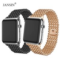 ₪❁ Stainless Steel Strap For Apple Watch band 44mm 40mm Bracelet Correa For Apple Watch 7 Band 41mm 45mm 42/38mm Watchband 9 SE 6 5