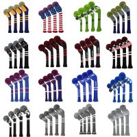 4 pcs/set Golf Knitted Pom Pom Sock Covers 1-3-5 Golf Wood Headcover For Golf Dirver/Fairway Golf Club Headcovers Towels