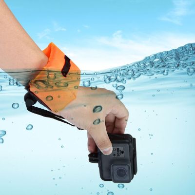 IRCTBV สายรัดข้อมือกล้องแอคชั่นแคมเมราอเนกประสงค์2ชิ้นสายรัดข้อมือลอยน้ำได้สำหรับว่ายน้ำดำน้ำ