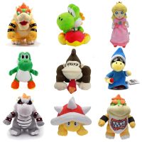 Super Mario Plush Toys Bowser Peach Princess Yoshi Mario Bros Donkey Kong Cartoon Soft Stuffed Animals Dolls Decoration Gifts