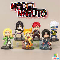 ฟิกเกอร์ โมเดล figure model นารูโตะ นินจา เซ็ต 6 ตัว ขนาดสูง 9.5 ซม. สวย ราคาไม่แพง