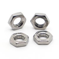 2-50pcs 304 Stainless Steel Hex Hexagon Thin Nut M3 M4 M5 M6 M8 M10 M12 M14 M16 Thin Nuts DIN439 GB6172 Nails Screws Fasteners