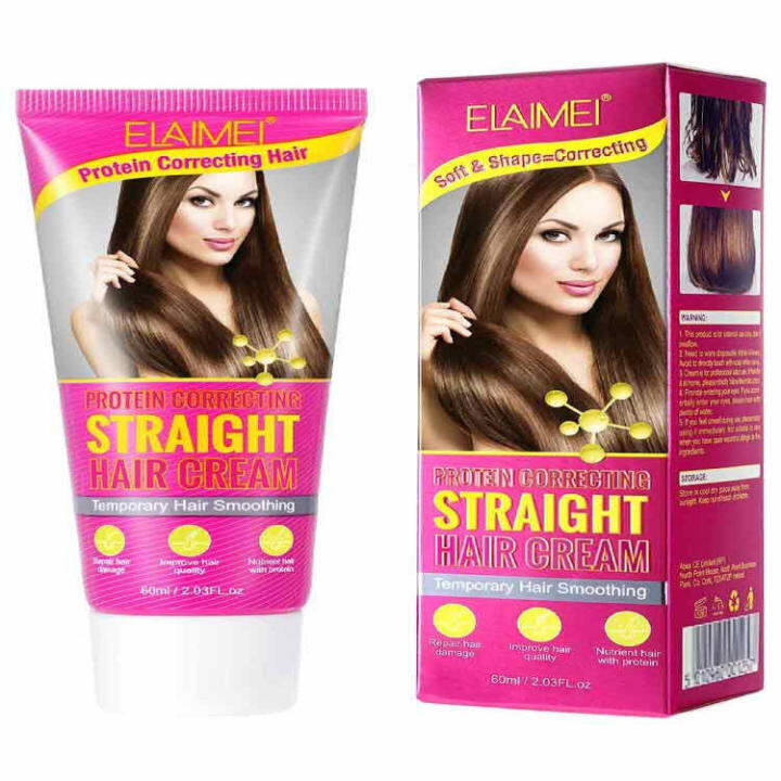 Straightening Cream Silk and Gloss Hair Straightening Cream 2.12Oz