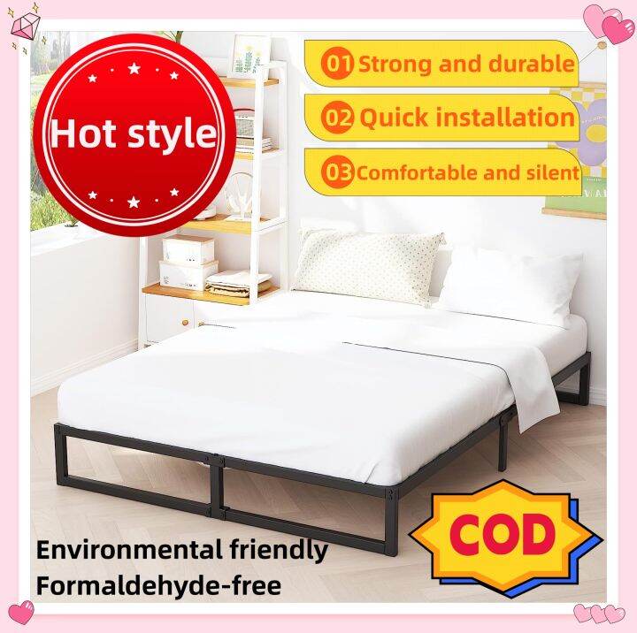 Metal bed frame Steel bed frame Full double bed 150cm King bed Durable