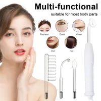 New High Frequency Facial Spa Machine Electrode Glass Tube Wand Face Skin Care Wand Comb Acne Remover Skin Lifting Hair Care