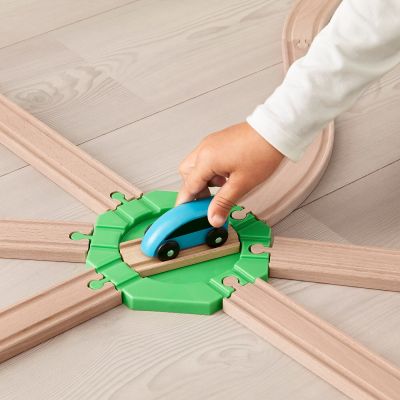⭐️พร้อมส่ง⭐️  ของเล่นไม้ เสริมพัฒนาการ LILLABO ลิลลาบู รางรถไฟหมุนได้ ของเล่นไม้ ฝึกสมอง