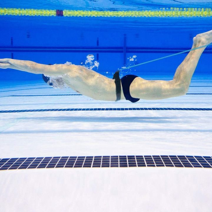 ชุดเชือกยางยืดออกกำลังกายให้มีความทนทานต่อเข็มขัดออกกำลังกายสำหรับนักว่ายน้ำออกกำลังกายอุปกรณ์ฟิตเนส