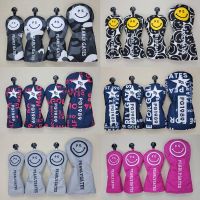 ﹍ Cross-border exports Japan and South Korea PG smile golf clubs set of rod head wood set cartoon ball head protective cap set