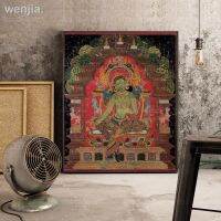 ◎ Thangka ของธาราสีเขียวโปสเตอร์ลายพิมพ์ทิเบตภาพวาดศรัทธาบนผ้าใบการตกแต่งศิลปะกำแพงพระพุทธรูป