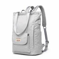 ✙♛ New Solid Color Japanese White Unisex Student Schoolbag Large Backpack Waterproof Shock absorbing Laptop Bag