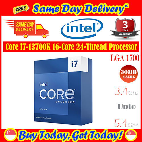 Free Same Day Delivery*] Intel Core i7-13700K 3.4GHz (5.40GHz