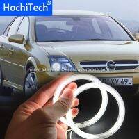 Hochitech Ccfl ชุดดวงตานางฟ้า6000K ไฟหน้า Ccfl ไฟฮาโลเจนวงแหวนสีขาวสำหรับ Opel Vectra C 2002 2003 2004