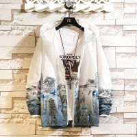 Womens Hooded Jackets Summer Causal Thin Print Windbreaker Women Basic Jackets Coats Zipper Lightweight Jackets Famale