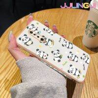 Jlingji เคสสำหรับ Xiaomi MI POCO F2 POCO X2 Redmi เคส K30ลายแพนด้าซุกซนกรอบสี่เหลี่ยมใหม่เคสพื้นผิวชุบซิลิกาเจลนิ่มกันกระแทกรวมทุกอย่างเคสมือถือฝาครอบป้องกันเลนส์กล้องถ่ายรูป