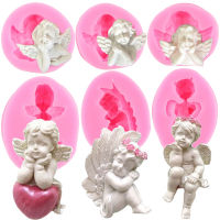 3D Cupid Angel Baby Silicone Fondant Molds Cake Decorating Tools Soap Resin Chocolate Candy Dessert Cupcake Kitchen Baking Mould Bread Cake  Cookie Ac