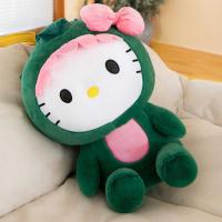 Cute Dinosaur Hello Kitty Plush Toy Stuffed Doll Soft Comfortable Skin-friendly Plush Toy for Kids Birthday Childrens Day Gifts
