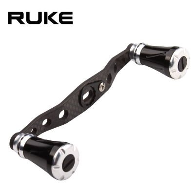 RUKE fishing reel handle hole size 8*5 mm suit for Abu and Daiwa carbon handle with alloy knob DIY accessory free shipping