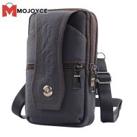 MOJOYCE ชาย PU หนัง Multi-Layer เอว Pack Man Travel Flap โทรศัพท์ Crossbody กระเป๋า