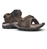 Mens leather walking sandals - Brown