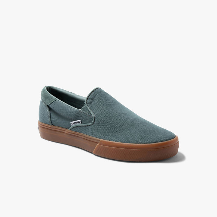 FreeshipMAX] Giày Lacoste Jump Serve Slip Canvas Vulcanised – Green Gum |  