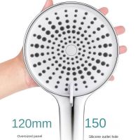 12CM Large Panel Handheld Shower Head 3 Functions Pressurized Water Saving Shower Head Bathroom Accessories Faucet Replacement Plumbing Valves