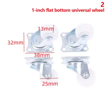 4pcs 2 inch 30kg furniture moving wheels 50mm swivel white PP