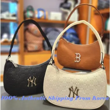 MLB KOREA Monogram Jacquard Hobobag New York Yankees - Black