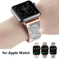 Bling Watch Bracelet for Apple Watch 7 41mm 45mm Watchband Metal Dressy Band for SE Series 6543 Watch Strap 44mm 40mm