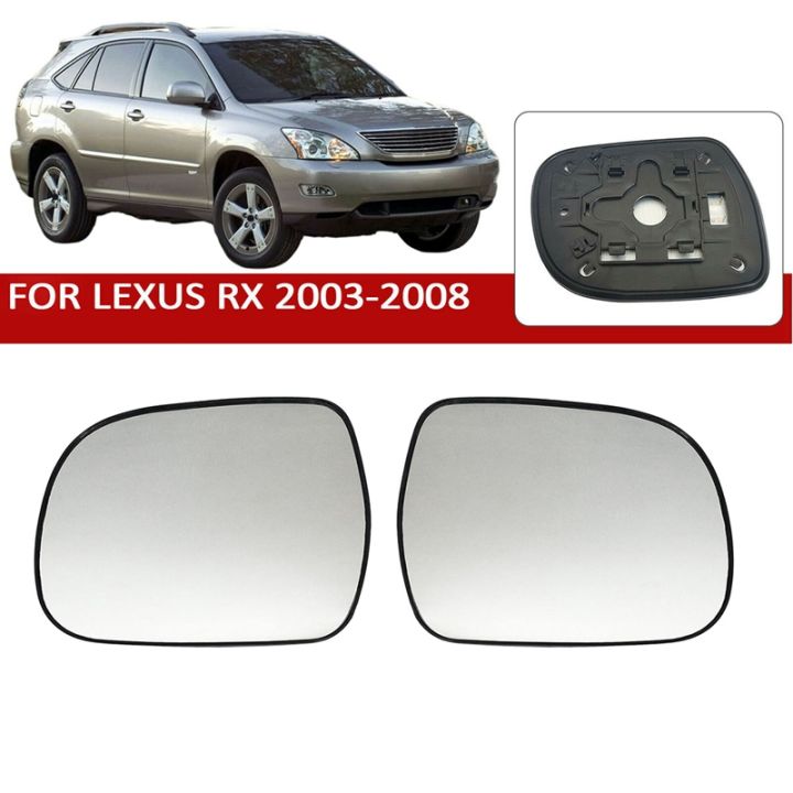 door-wing-side-mirror-glass-heated-with-backing-plate-for-lexus-rx-2003-2008-toyota-hilux-2005-2010