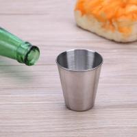 4pcsset Stainless Steel Wine GlassTravel Outdoor Shots Set Mini Glasses Drinking Cups Wine Beer Whiskey Mug + Leather Key Chain